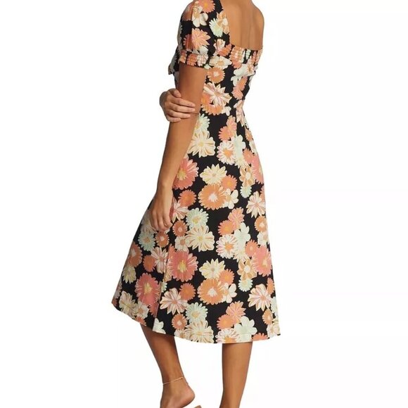 NEW- Roxy Juniors' Summertime Feeling Puff-Sleeve Dress MSRP $60 - Picture 2 of 9